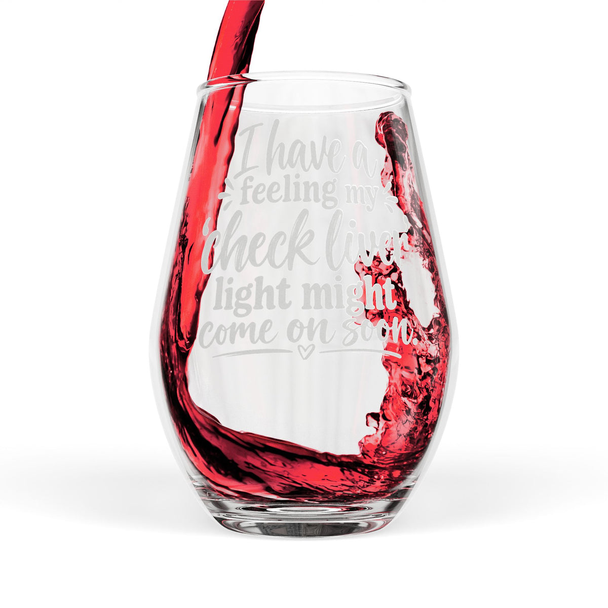 Check Liver Light Stemless Wine Glass – 11.75oz — product view