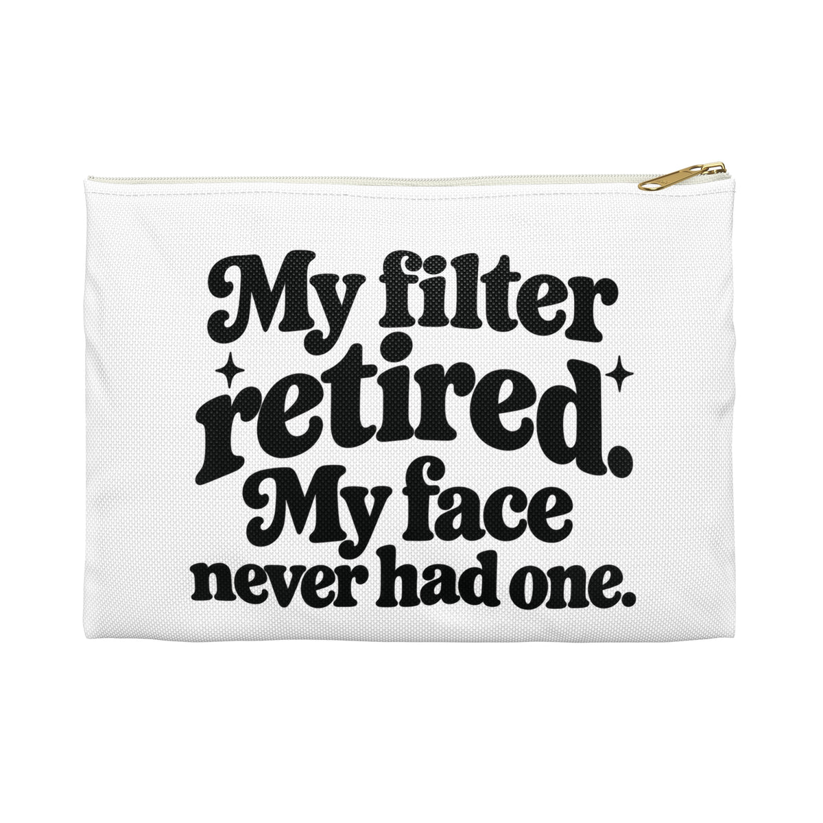 My Filter Retired Accessory Pouch in White zipper, Small