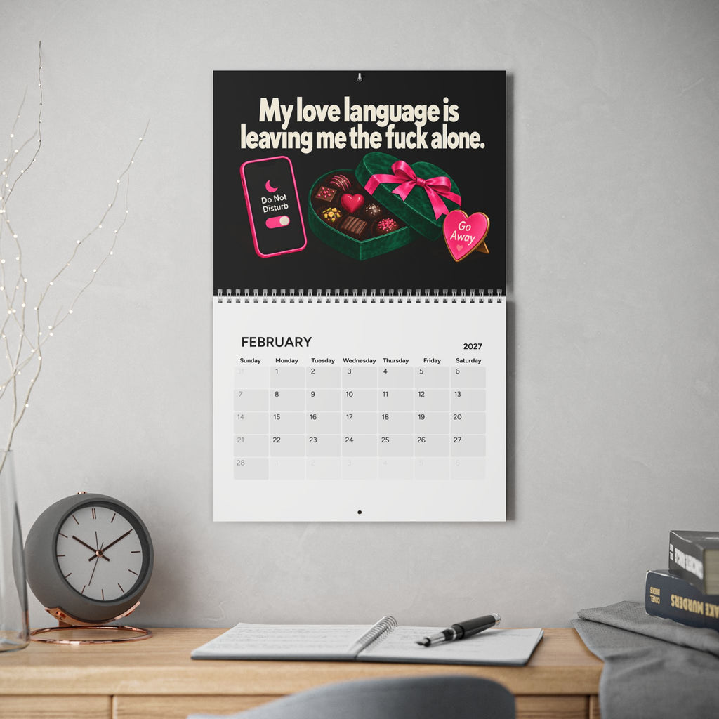 Zero Fucks Remaining 2027 Wall Calendar