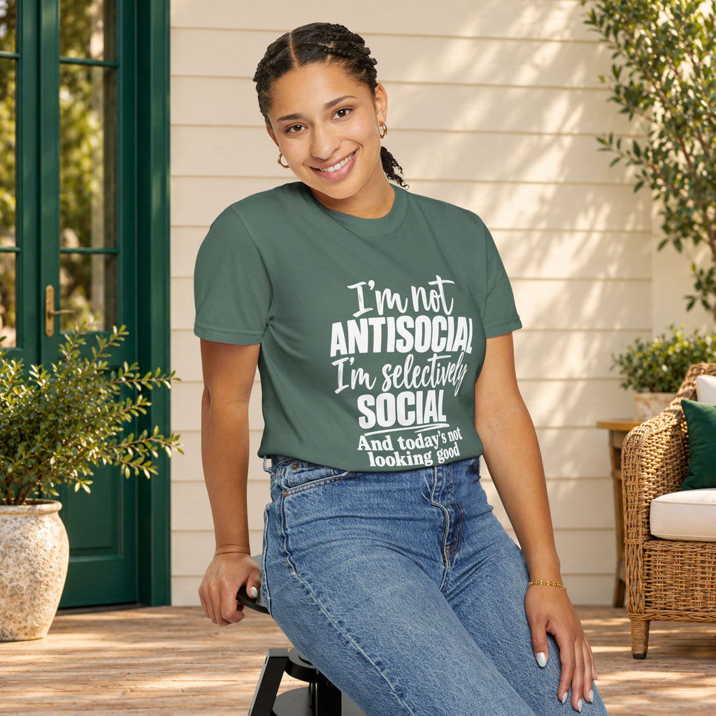 I'm Not Antisocial, I'm Selectively Social T-Shirt — product view