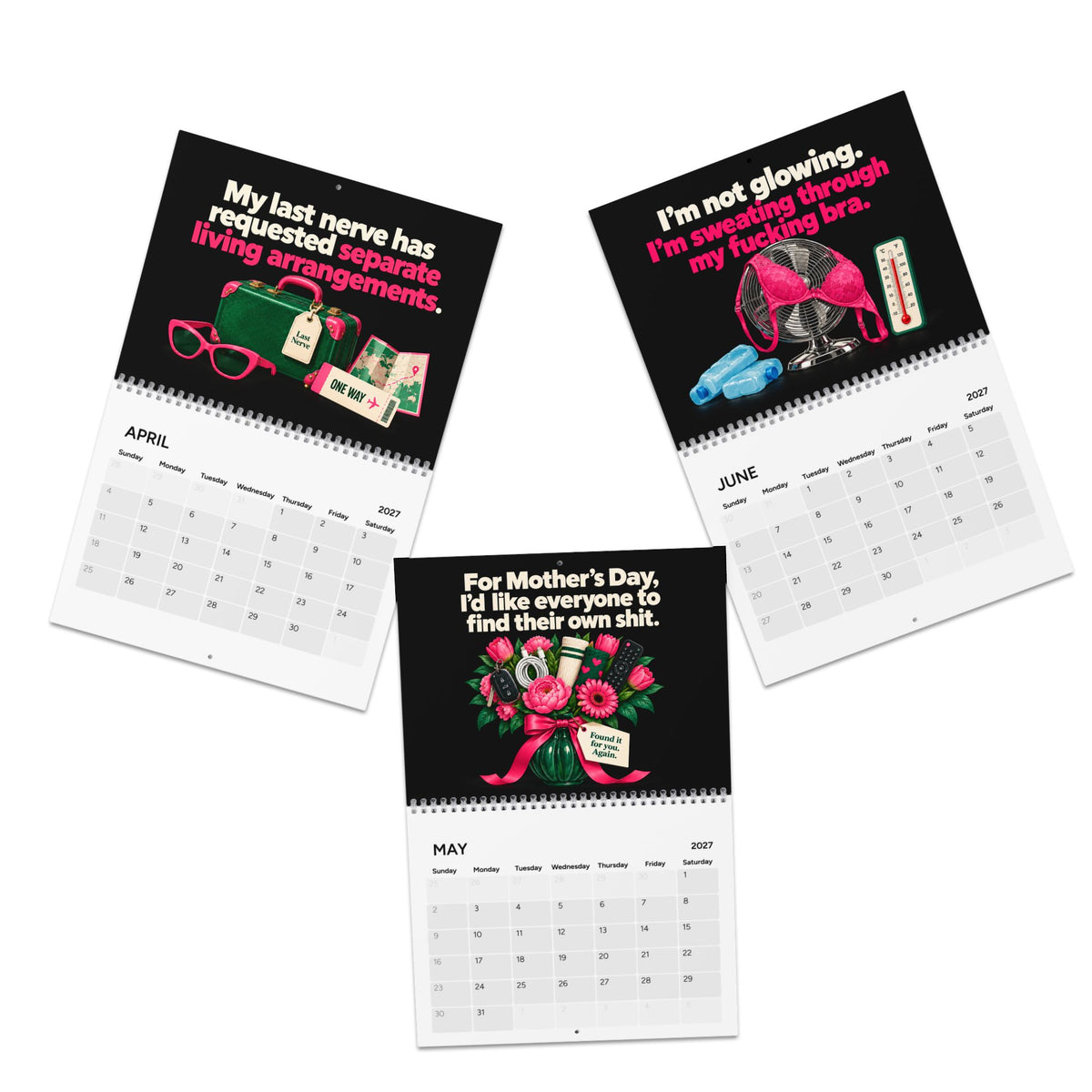 Zero Fucks Remaining 2027 Wall Calendar