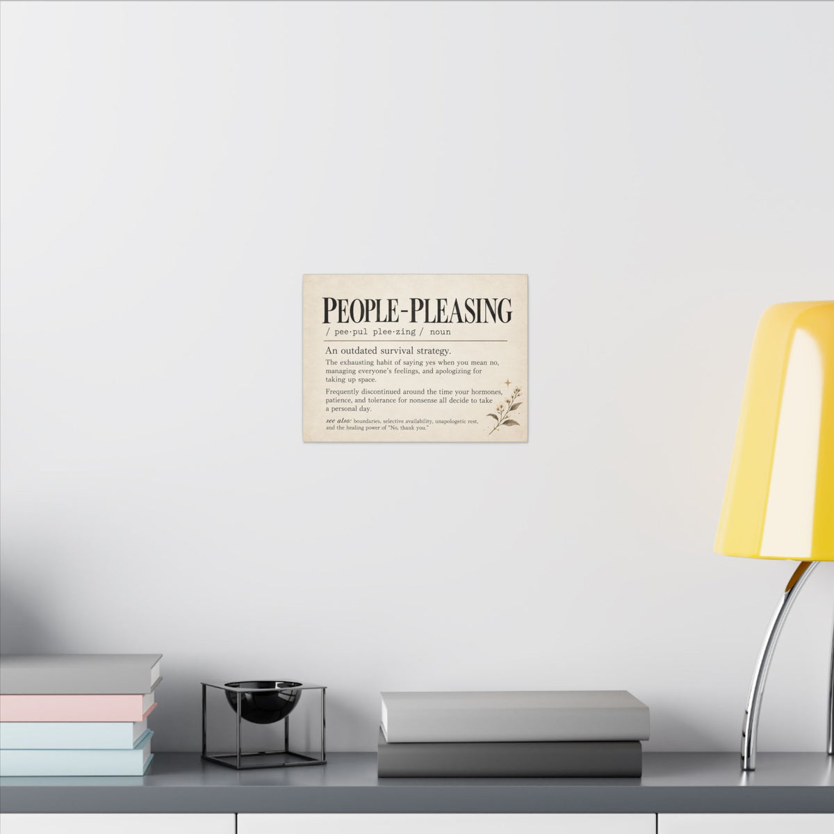 People-Pleasing Definition Canvas Wall Art