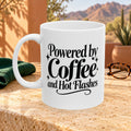 Powered by Coffee and Hot Flashes Ceramic Mug — 11oz