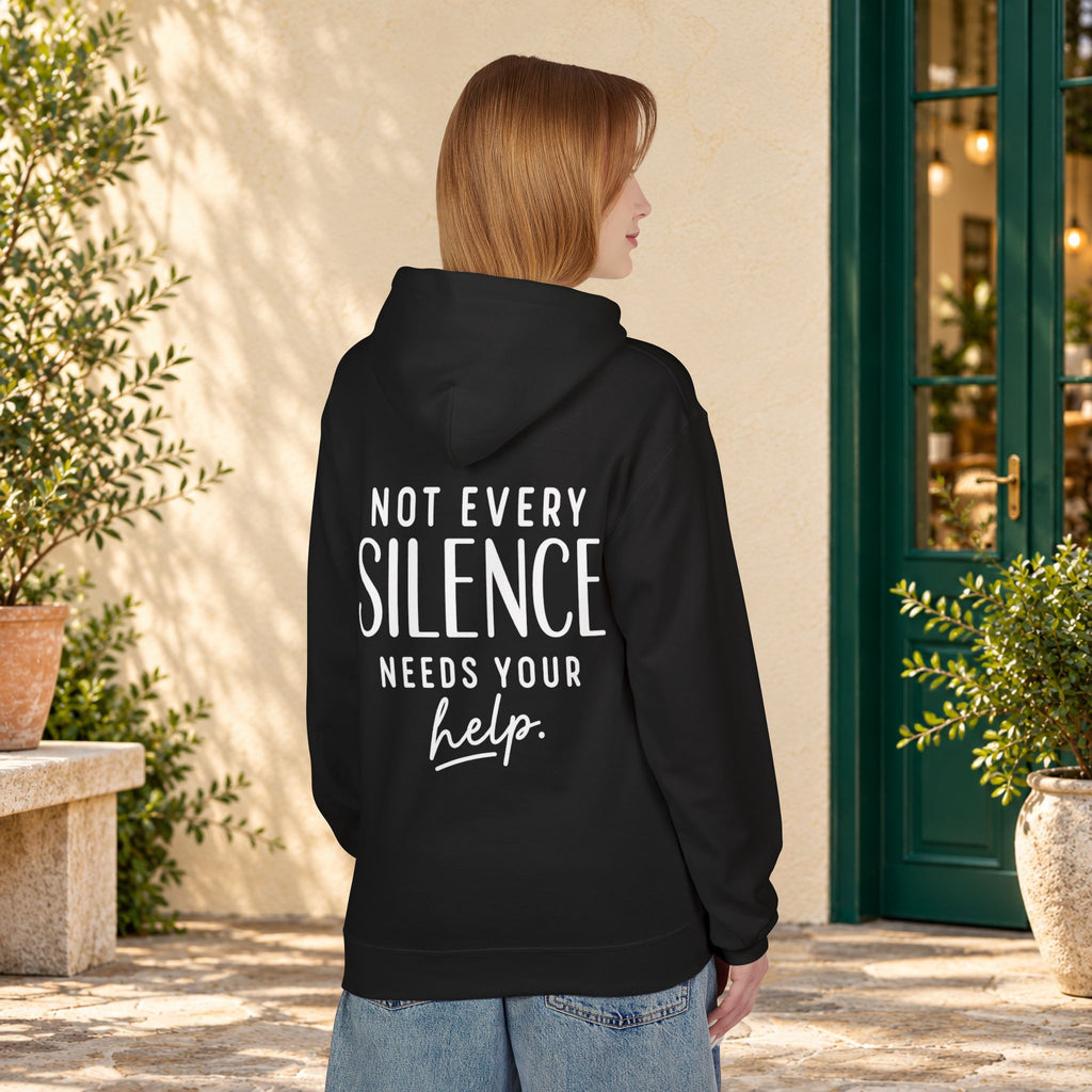 Not Every Silence Needs Your Help Hoodie — product view