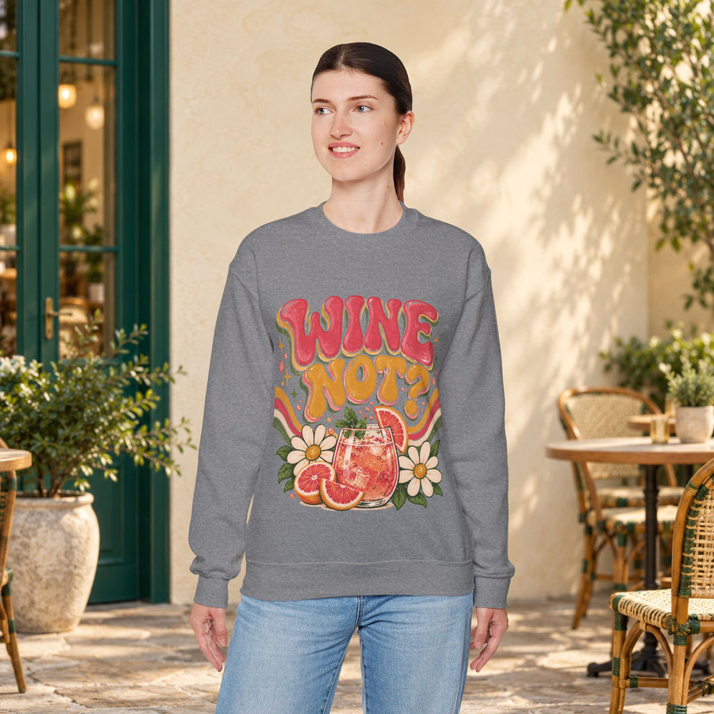 Wine Not? Floral Citrus Sweatshirt