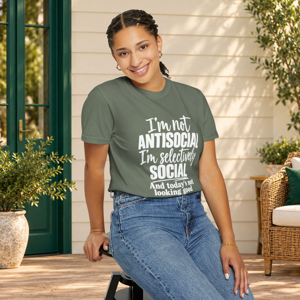 I'm Not Antisocial, I'm Selectively Social T-Shirt — product view