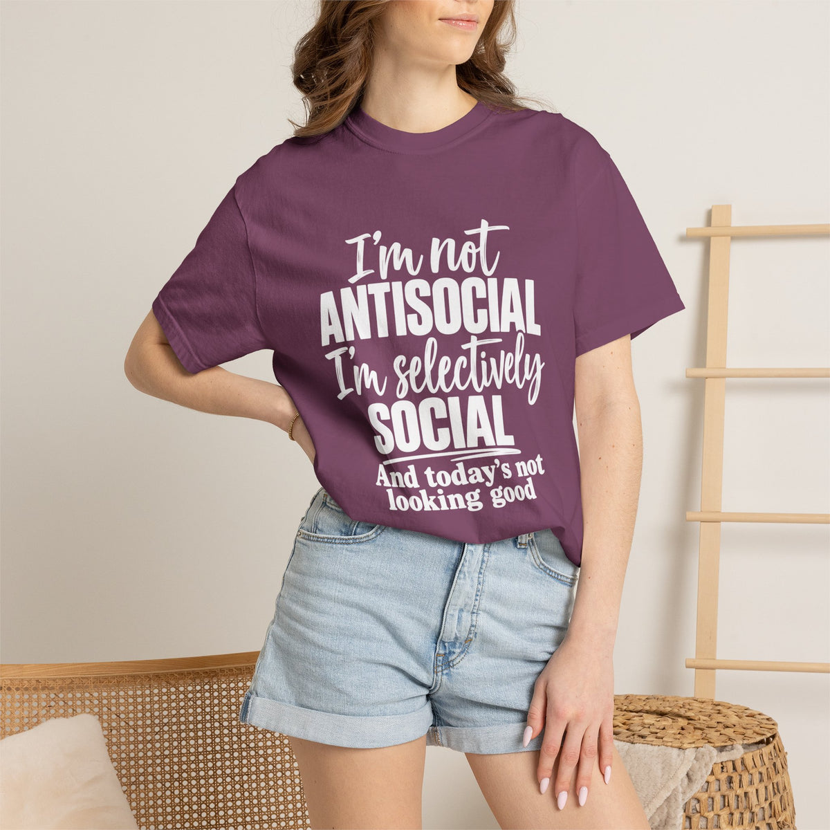 I'm Not Antisocial, I'm Selectively Social T-Shirt — product view