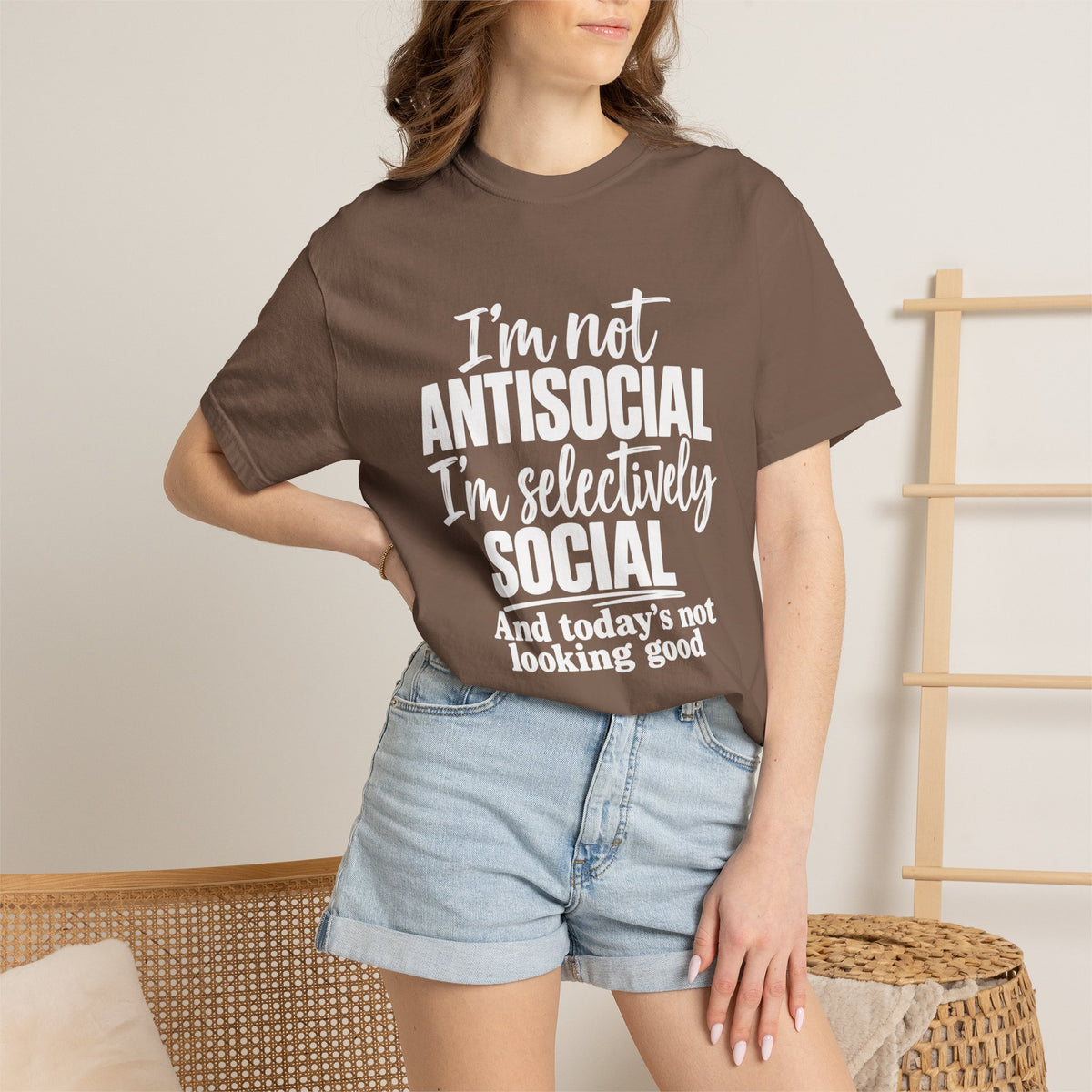 I'm Not Antisocial, I'm Selectively Social T-Shirt — product view