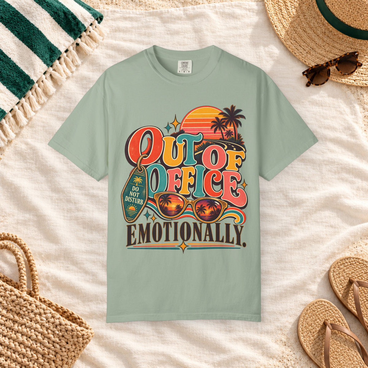 Out of Office Emotionally T-Shirt in Bay