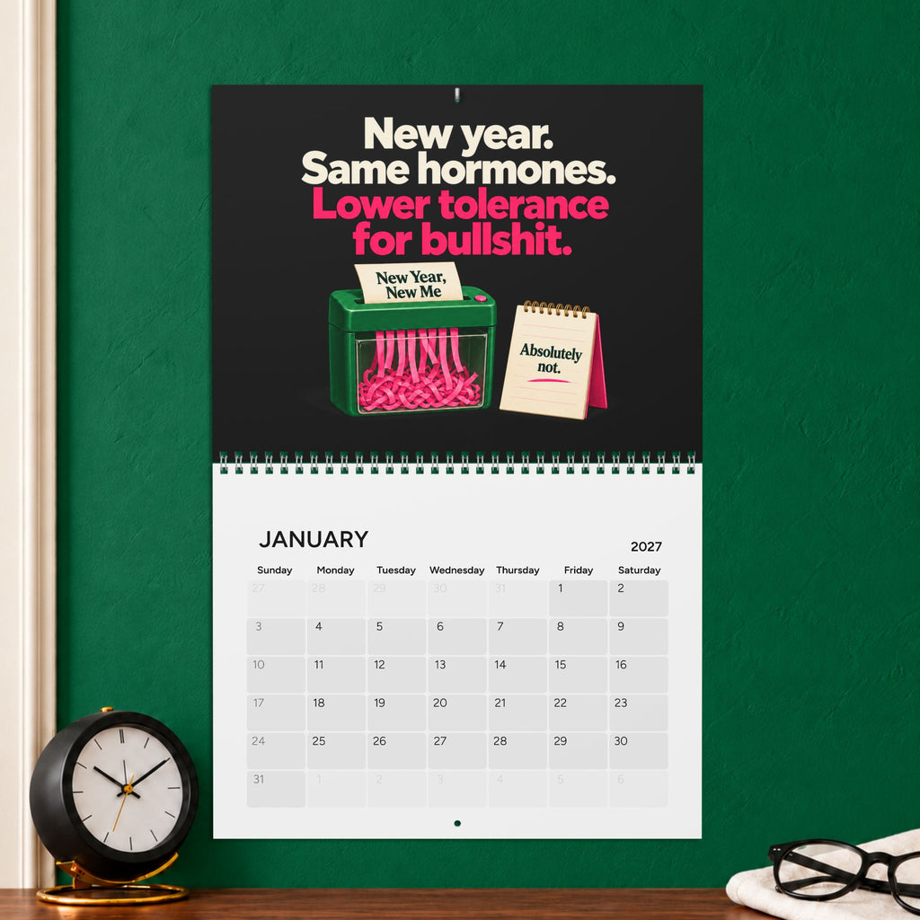 Zero Fucks Remaining 2027 Wall Calendar — 10.8" x 8.4"