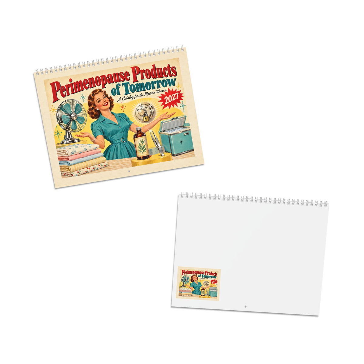 Retro Perimenopause Humor 2027 Wall Calendar