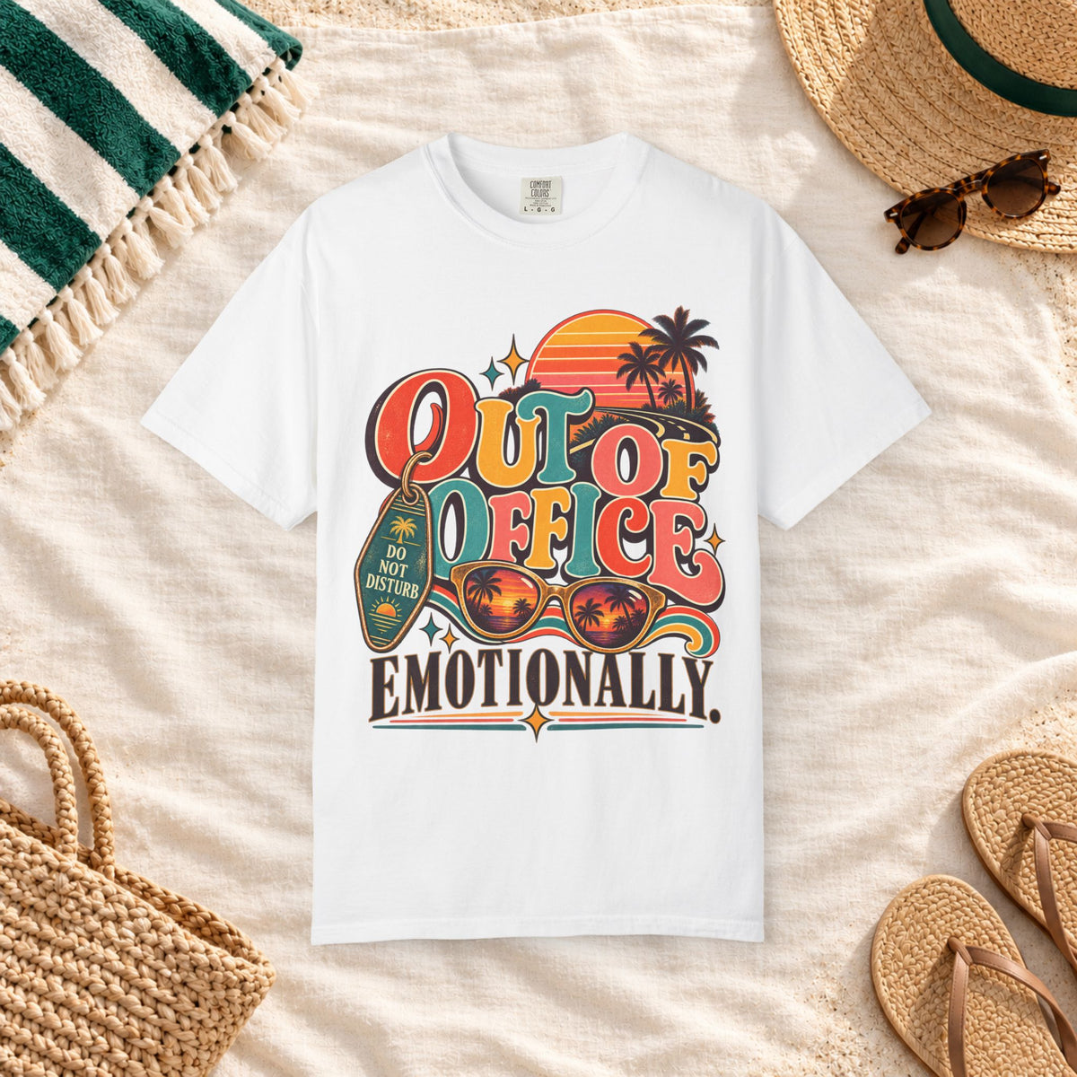 Out of Office Emotionally T-Shirt in White