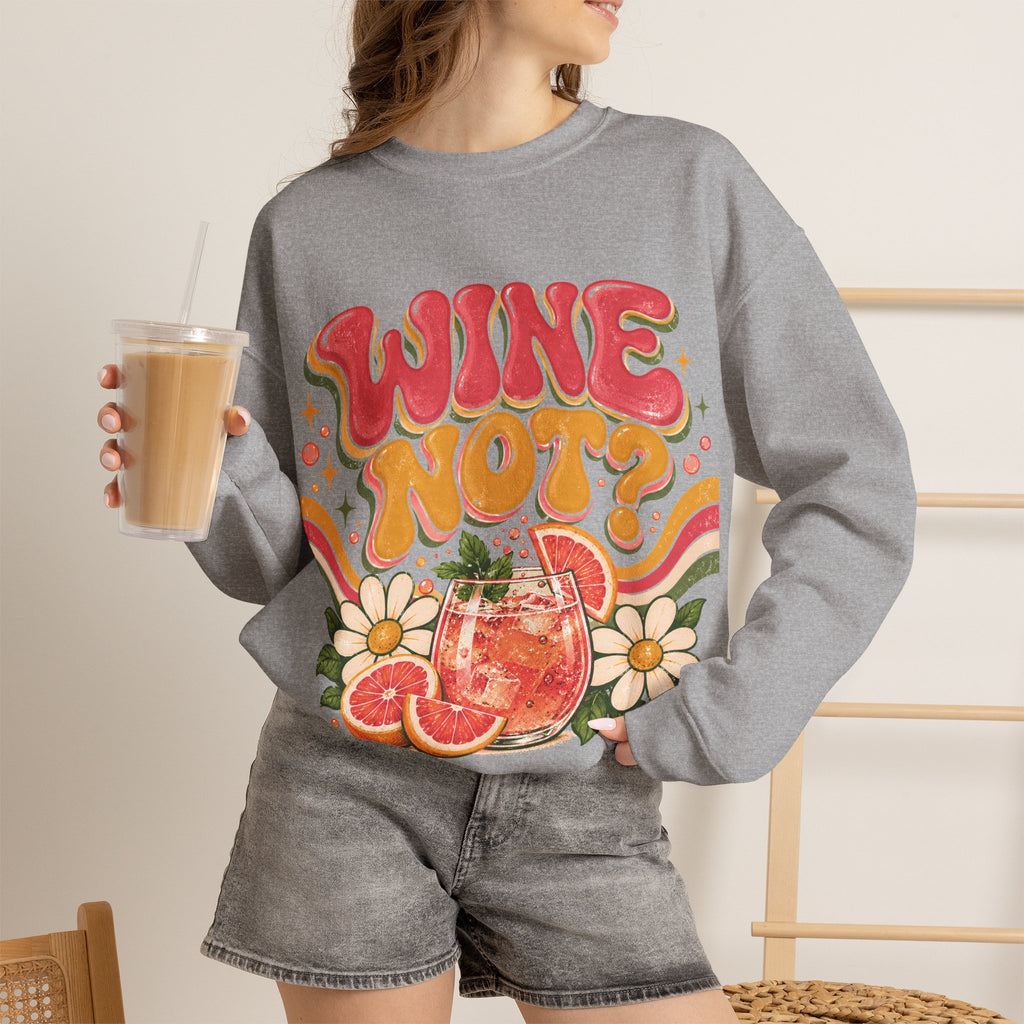 Wine Not? Floral Citrus Sweatshirt