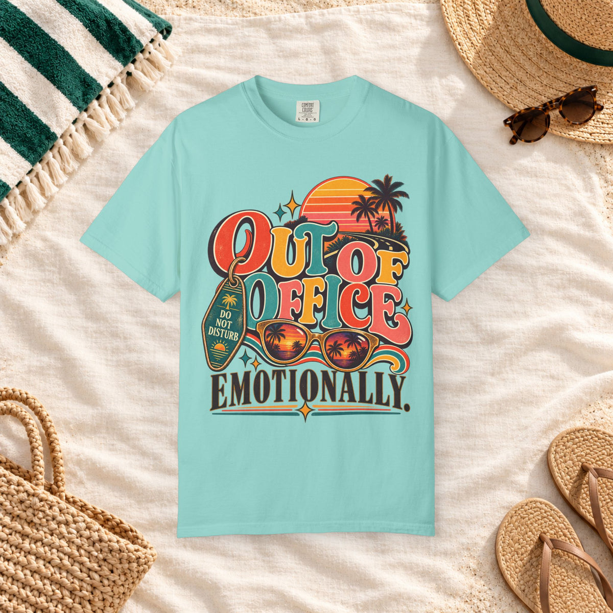 Out of Office Emotionally T-Shirt in Chalky Mint