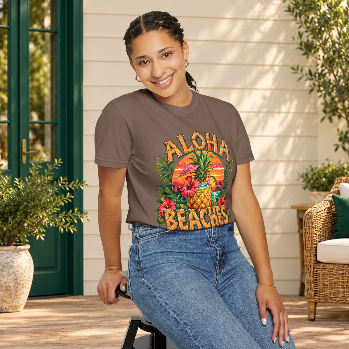Aloha Beaches Tropical Pineapple T-Shirt