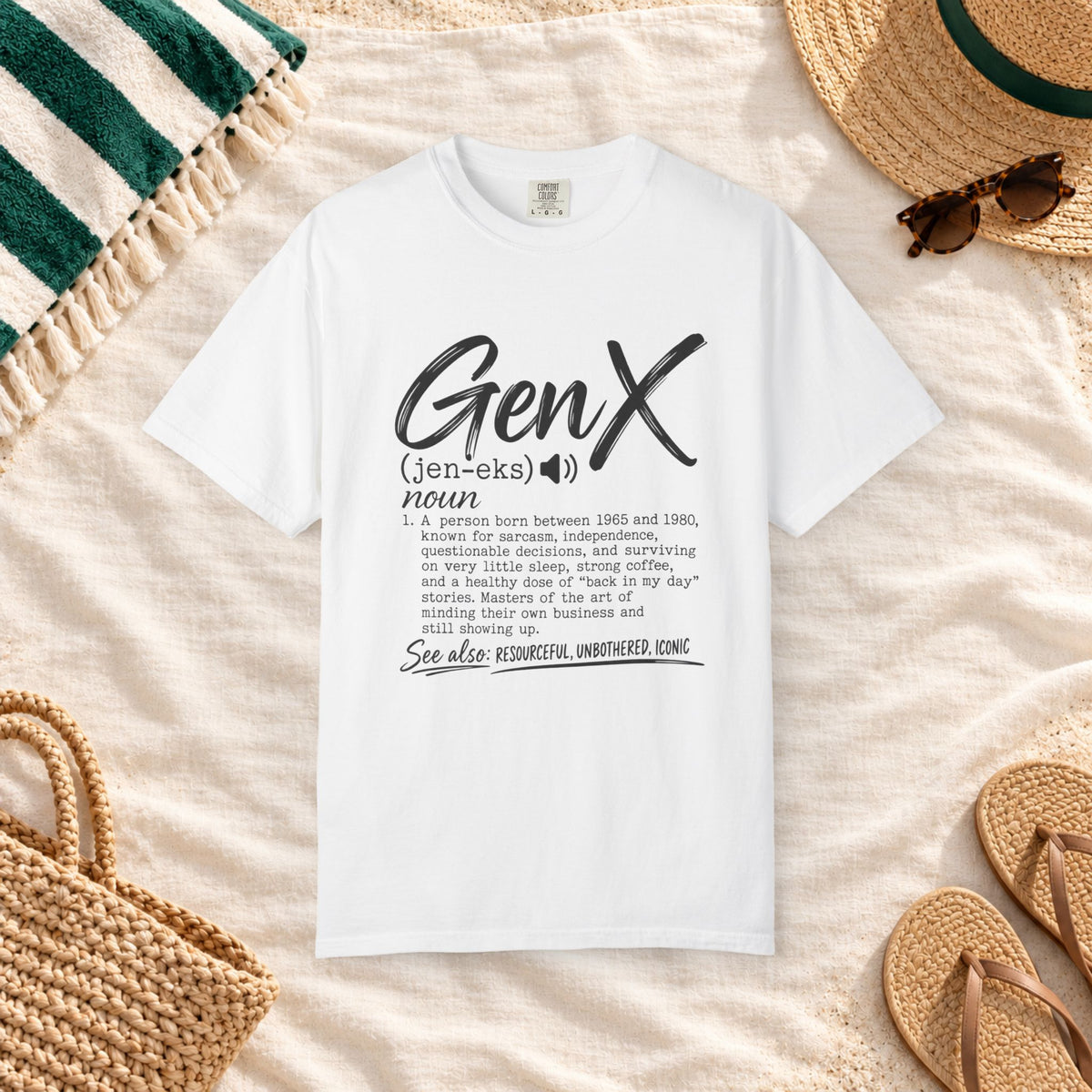 Gen X Definition Graphic T-Shirt in White — product view