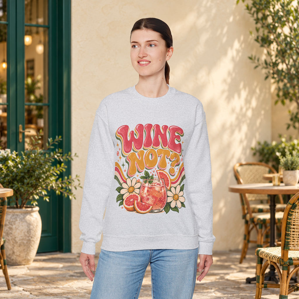 Wine Not? Floral Citrus Sweatshirt