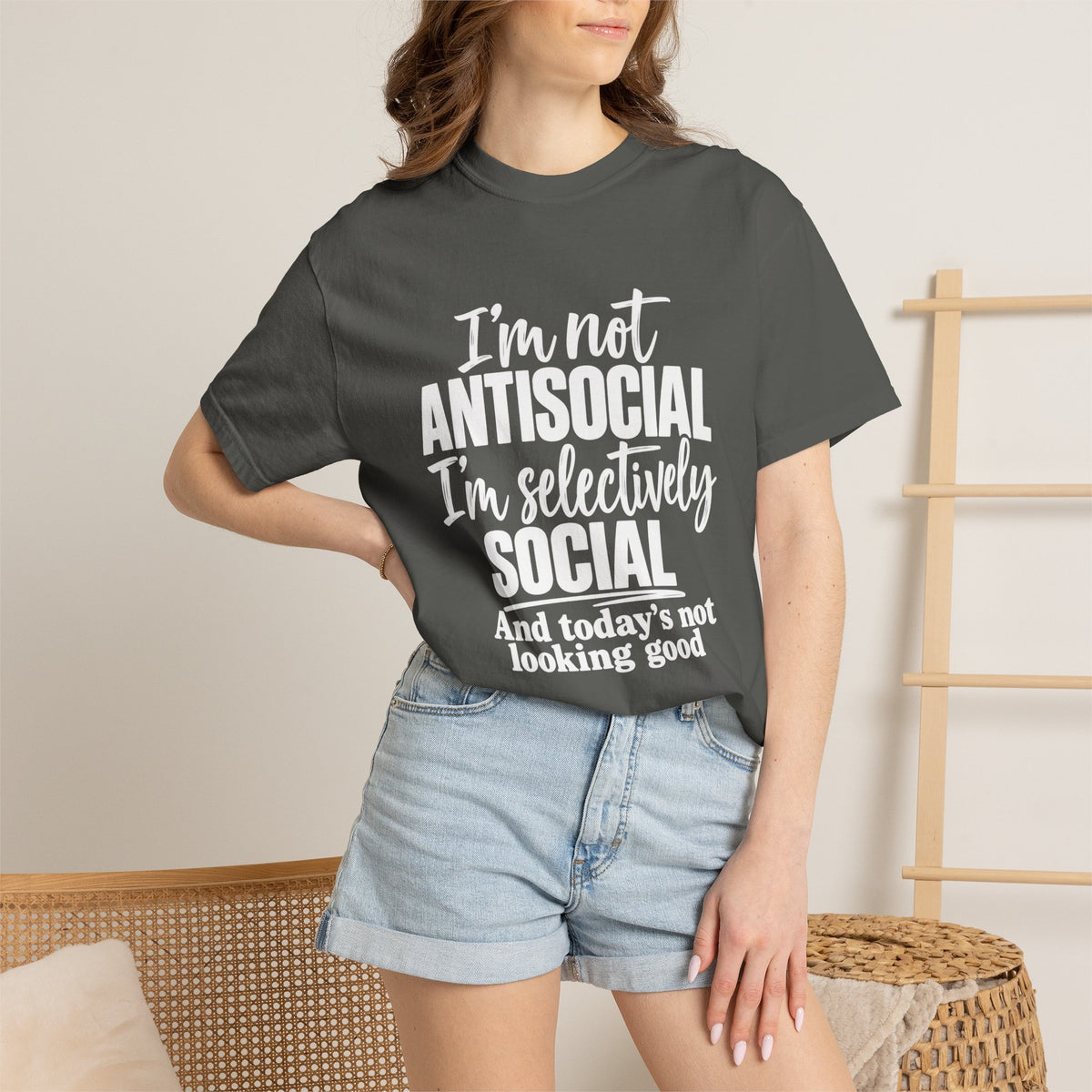 I'm Not Antisocial, I'm Selectively Social T-Shirt — product view