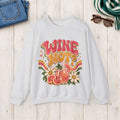 Wine Not? Floral Citrus Sweatshirt in Ash