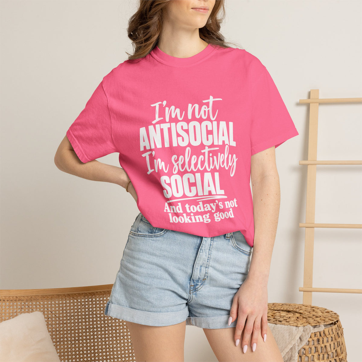 I'm Not Antisocial, I'm Selectively Social T-Shirt — product view