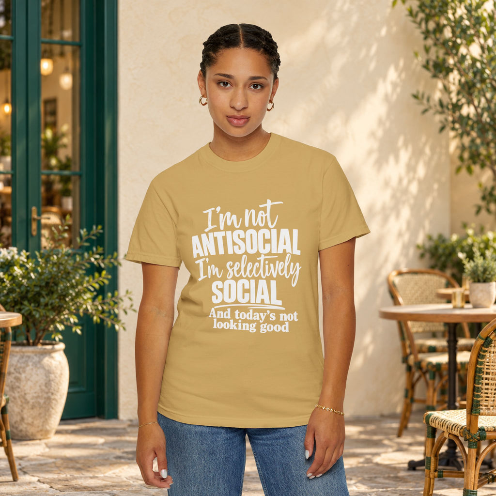 I'm Not Antisocial, I'm Selectively Social T-Shirt — product view