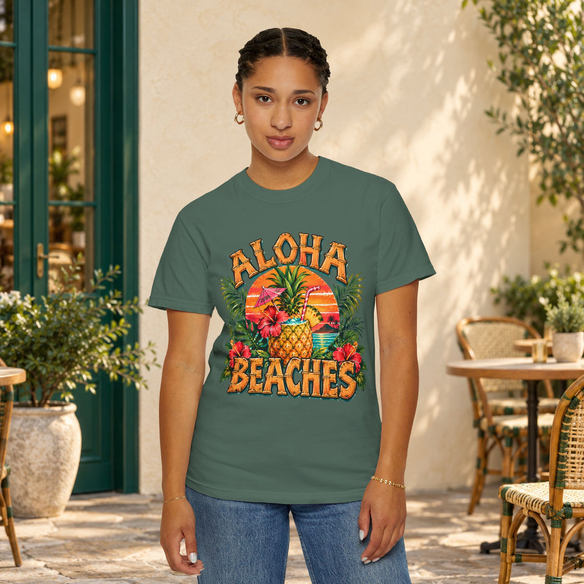 Aloha Beaches Tropical Pineapple T-Shirt