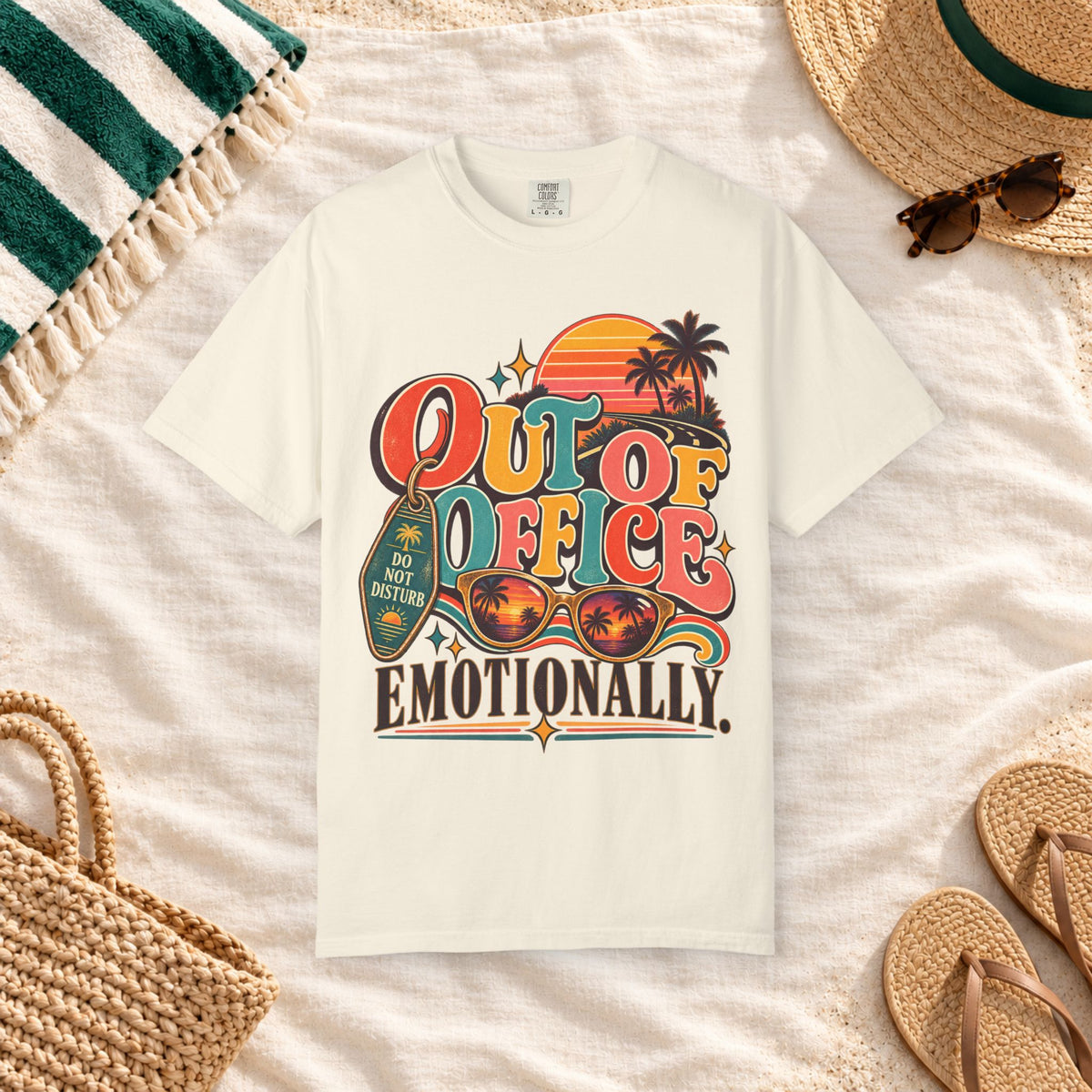 Out of Office Emotionally T-Shirt in Ivory