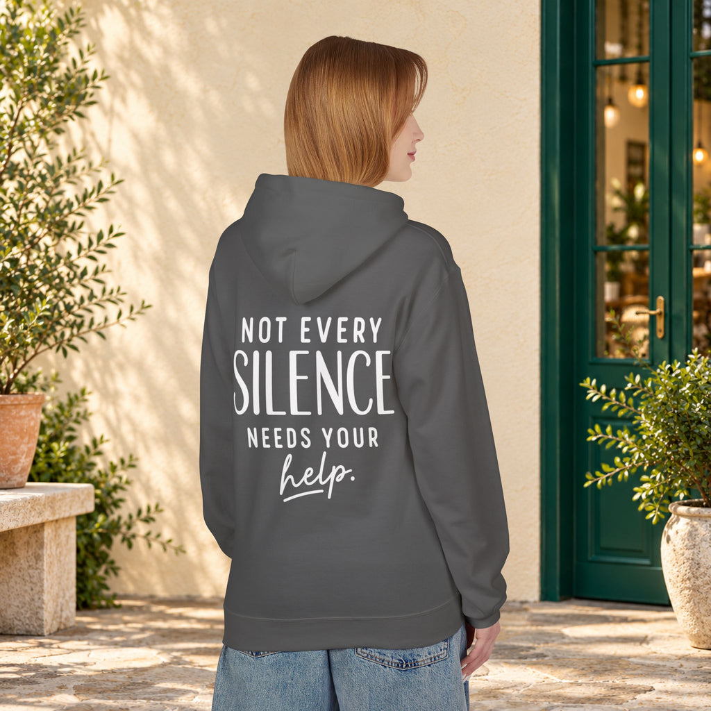 Not Every Silence Needs Your Help Hoodie — product view