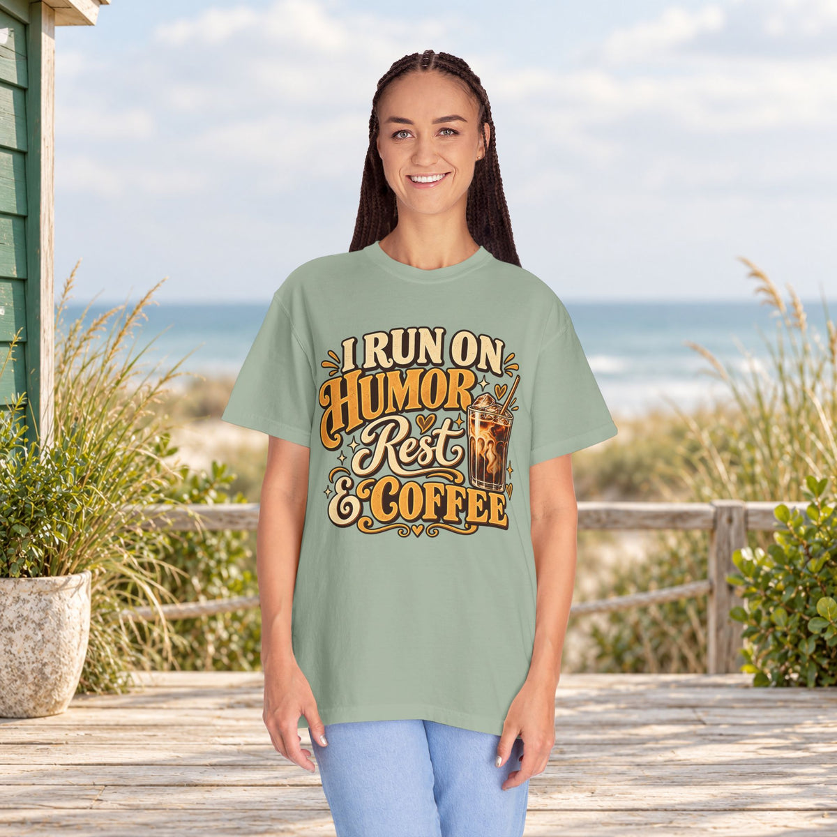 I Run on Humor, Rest & Coffee T-Shirt
