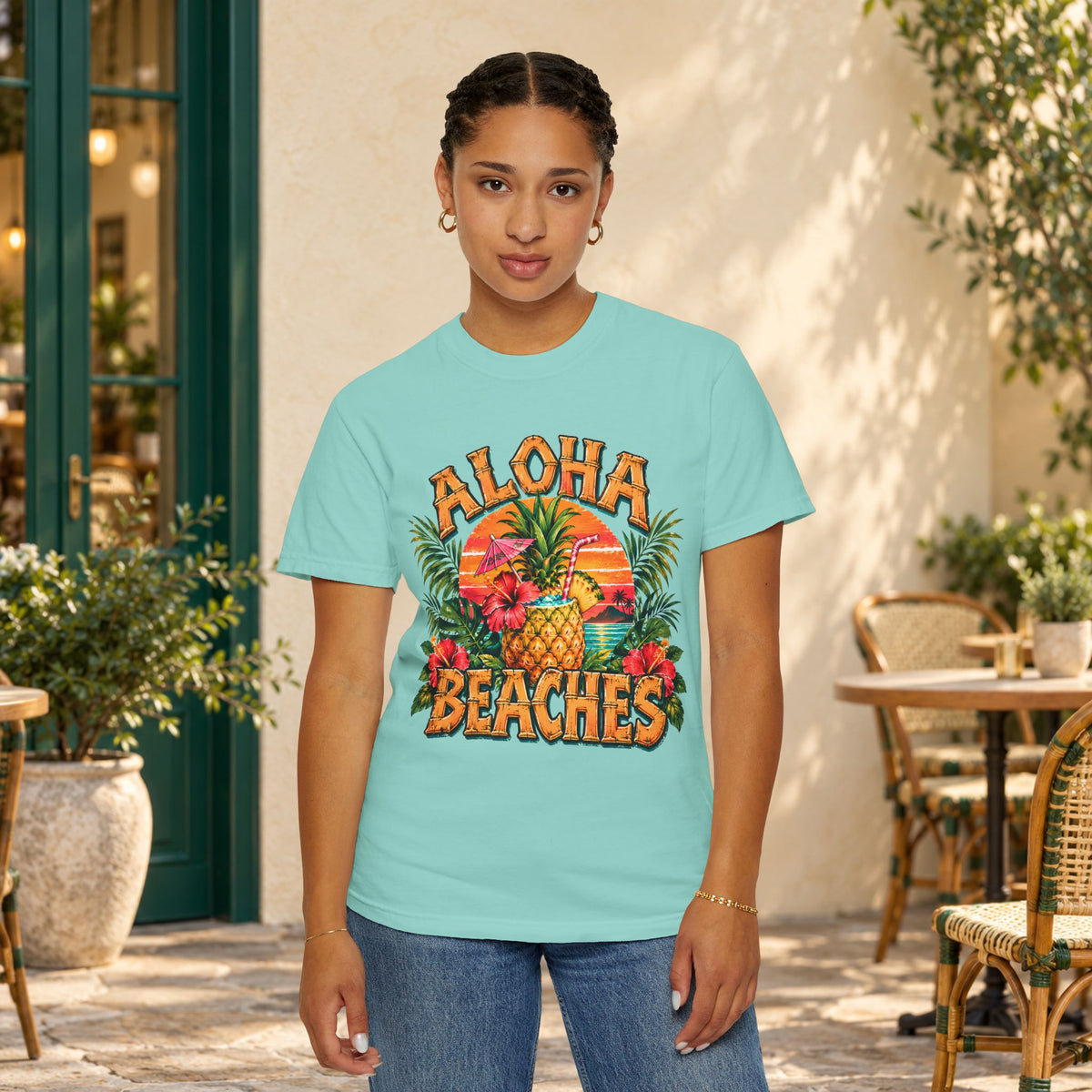 Aloha Beaches Tropical Pineapple T-Shirt