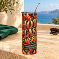Hot Flash Energy 20oz Stainless Steel Tumbler in White, 20oz