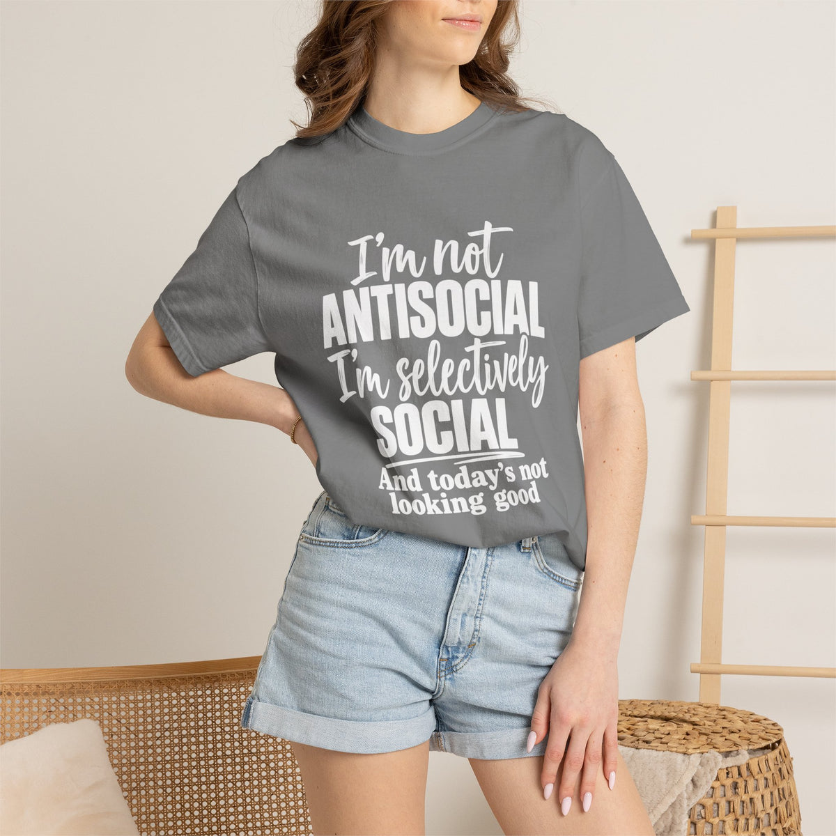I'm Not Antisocial, I'm Selectively Social T-Shirt — product view
