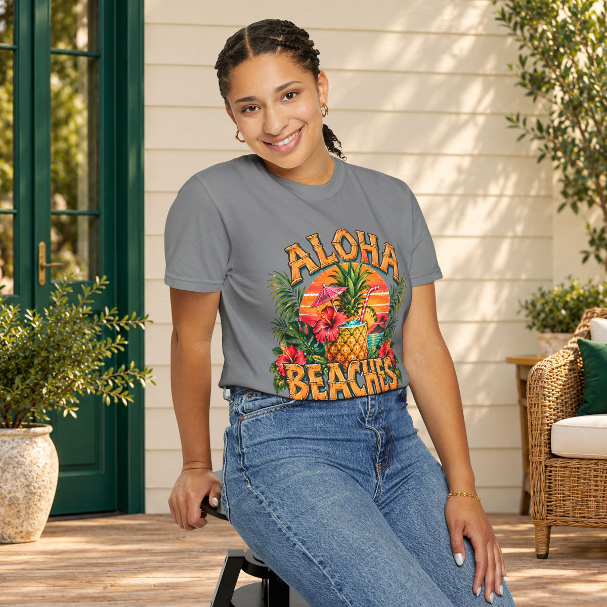 Aloha Beaches Tropical Pineapple T-Shirt