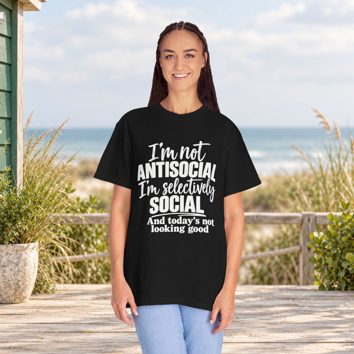 I'm Not Antisocial, I'm Selectively Social T-Shirt — product view
