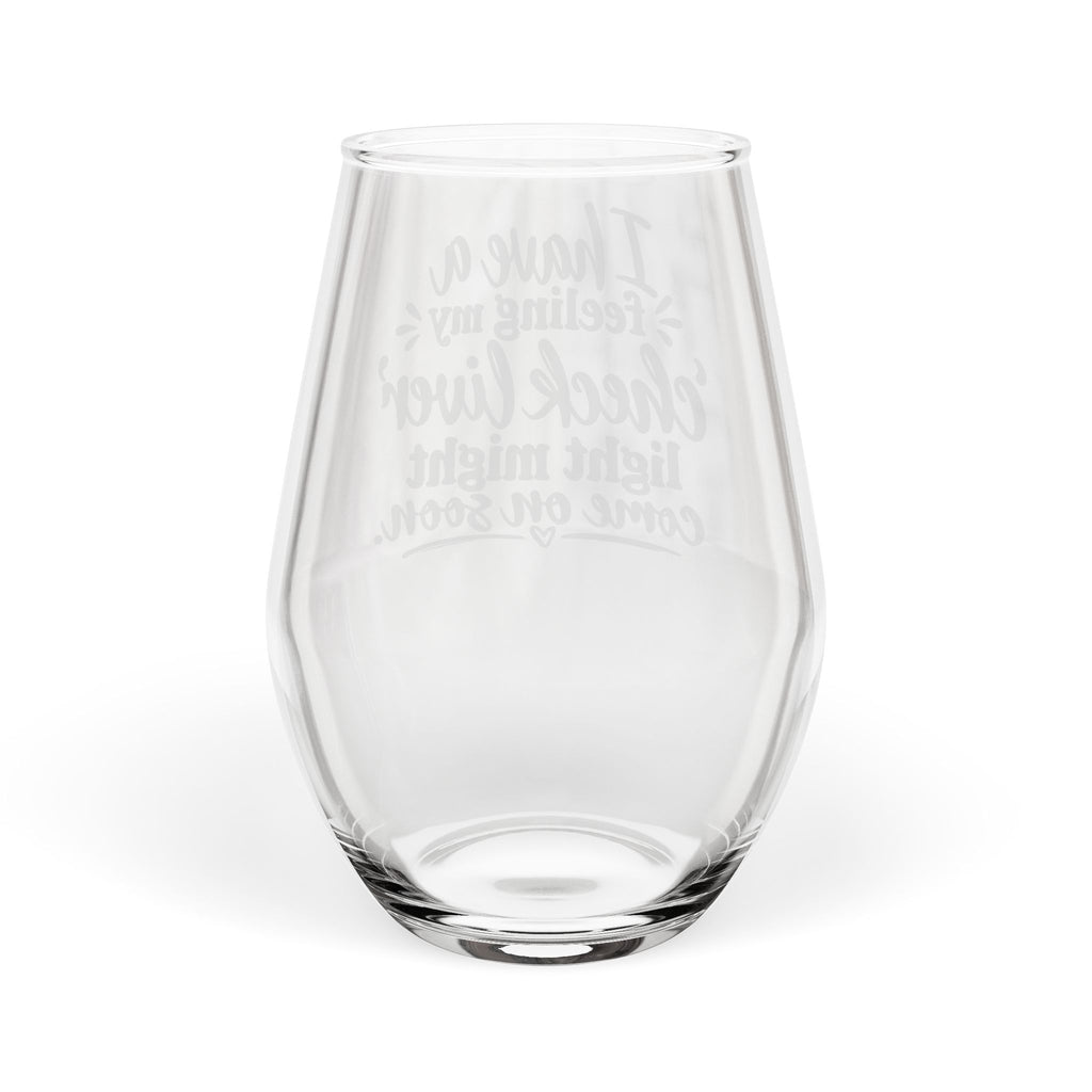 Check Liver Light Stemless Wine Glass – 11.75oz — product view