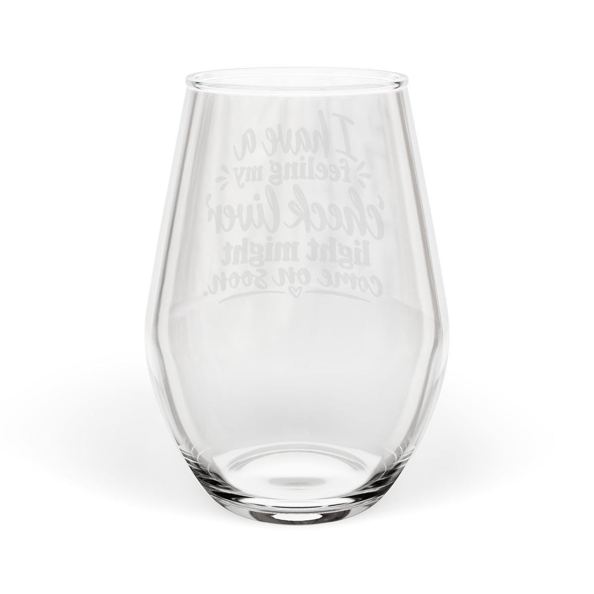 Check Liver Light Stemless Wine Glass – 11.75oz — product view
