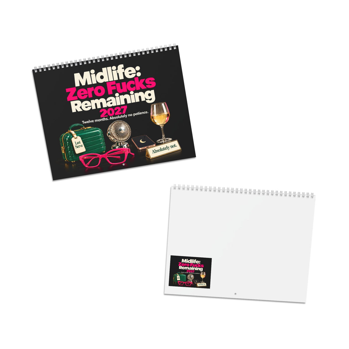 Zero Fucks Remaining 2027 Wall Calendar