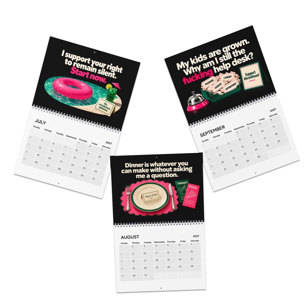Zero Fucks Remaining 2027 Wall Calendar