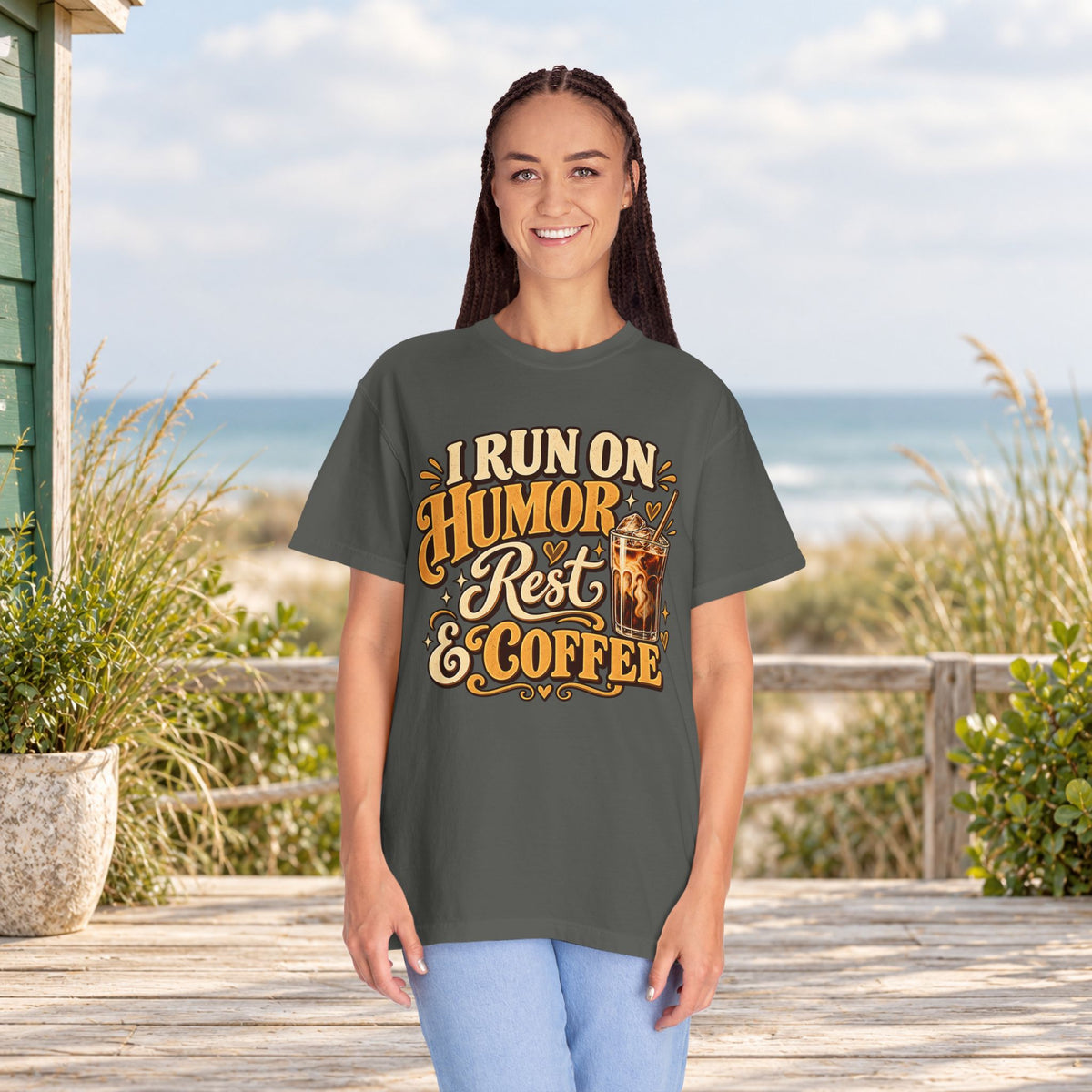 I Run on Humor, Rest & Coffee T-Shirt