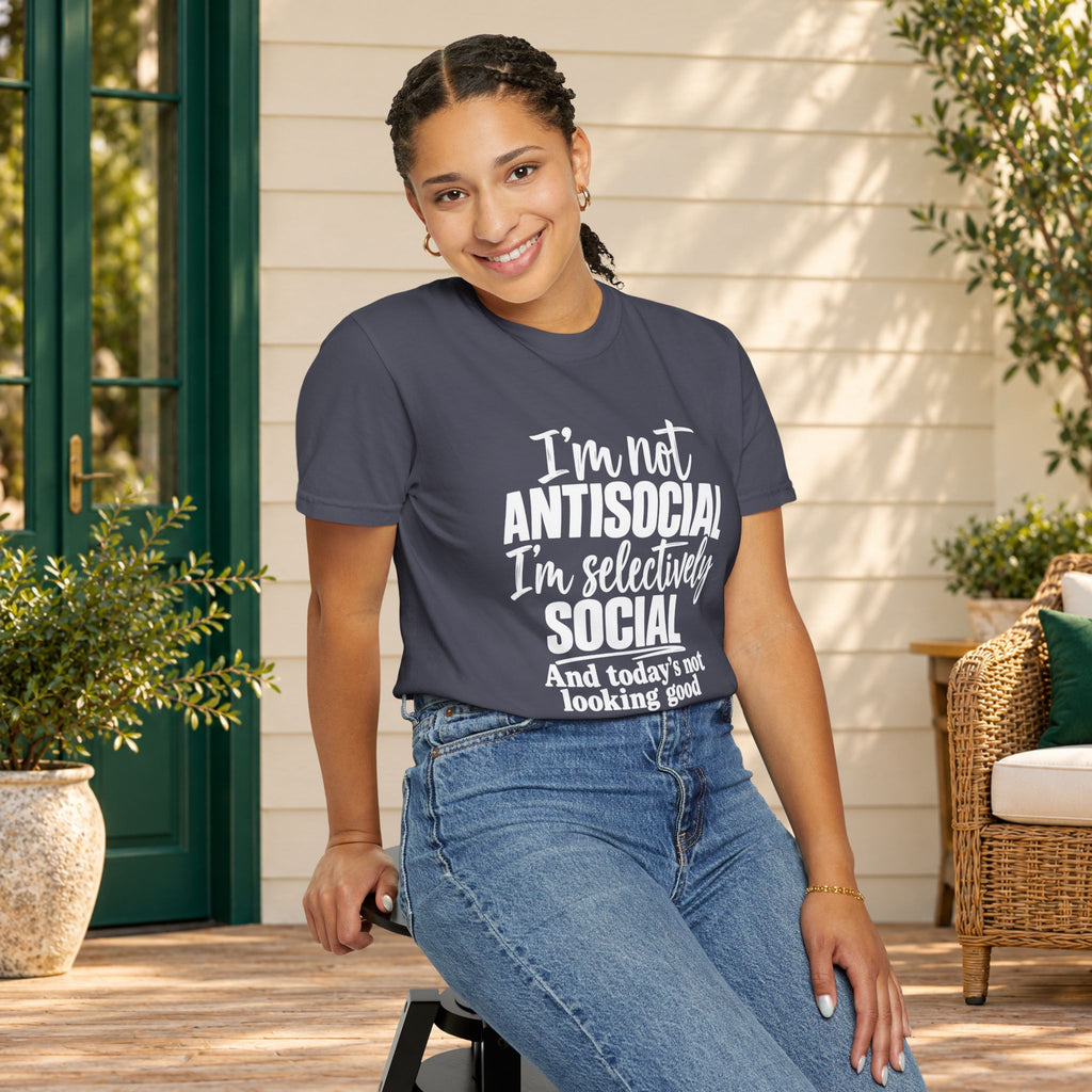 I'm Not Antisocial, I'm Selectively Social T-Shirt — product view