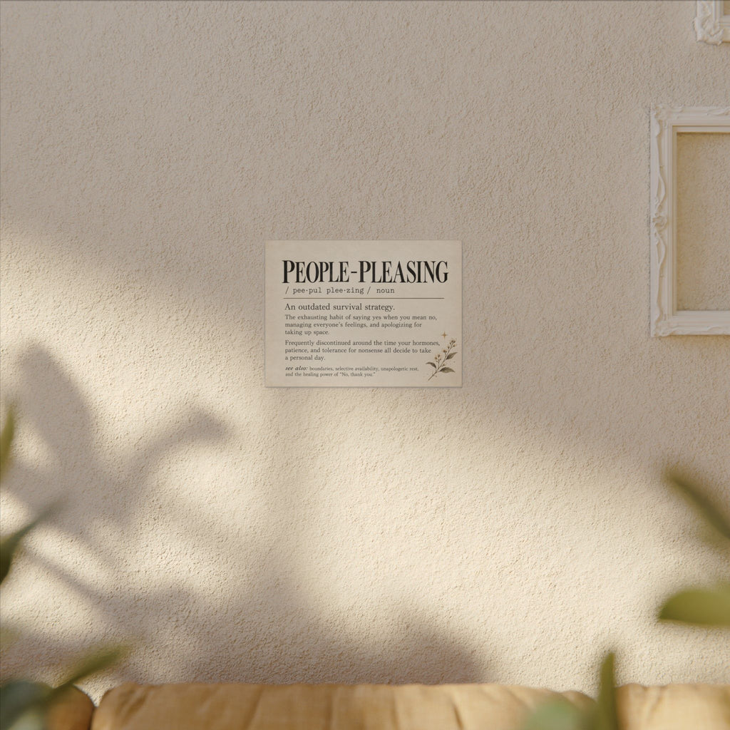 People-Pleasing Definition Canvas Wall Art
