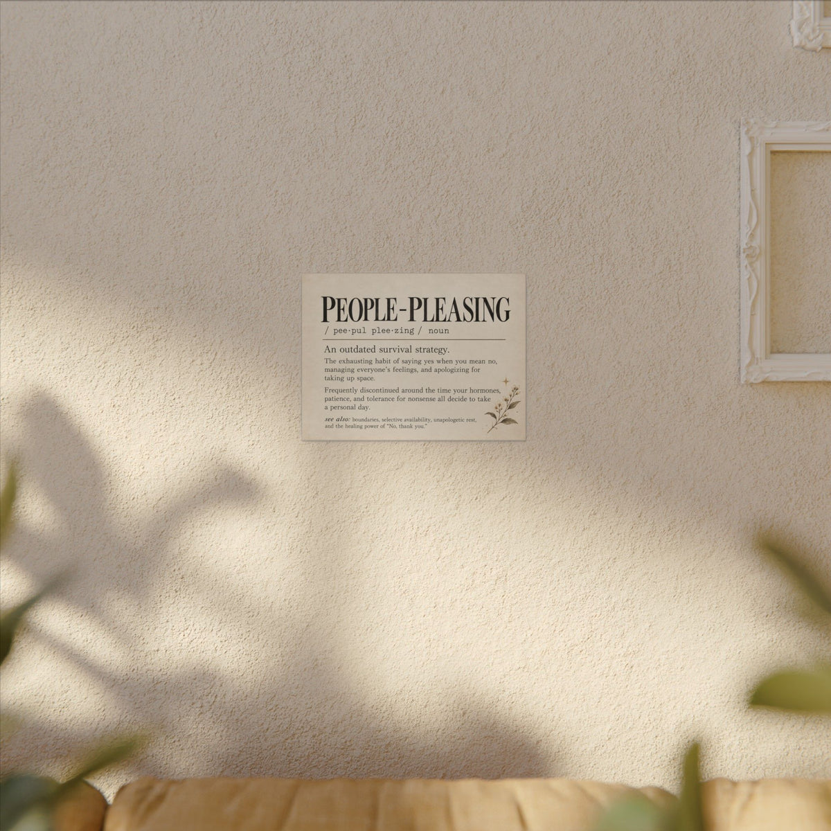 People-Pleasing Definition Canvas Wall Art