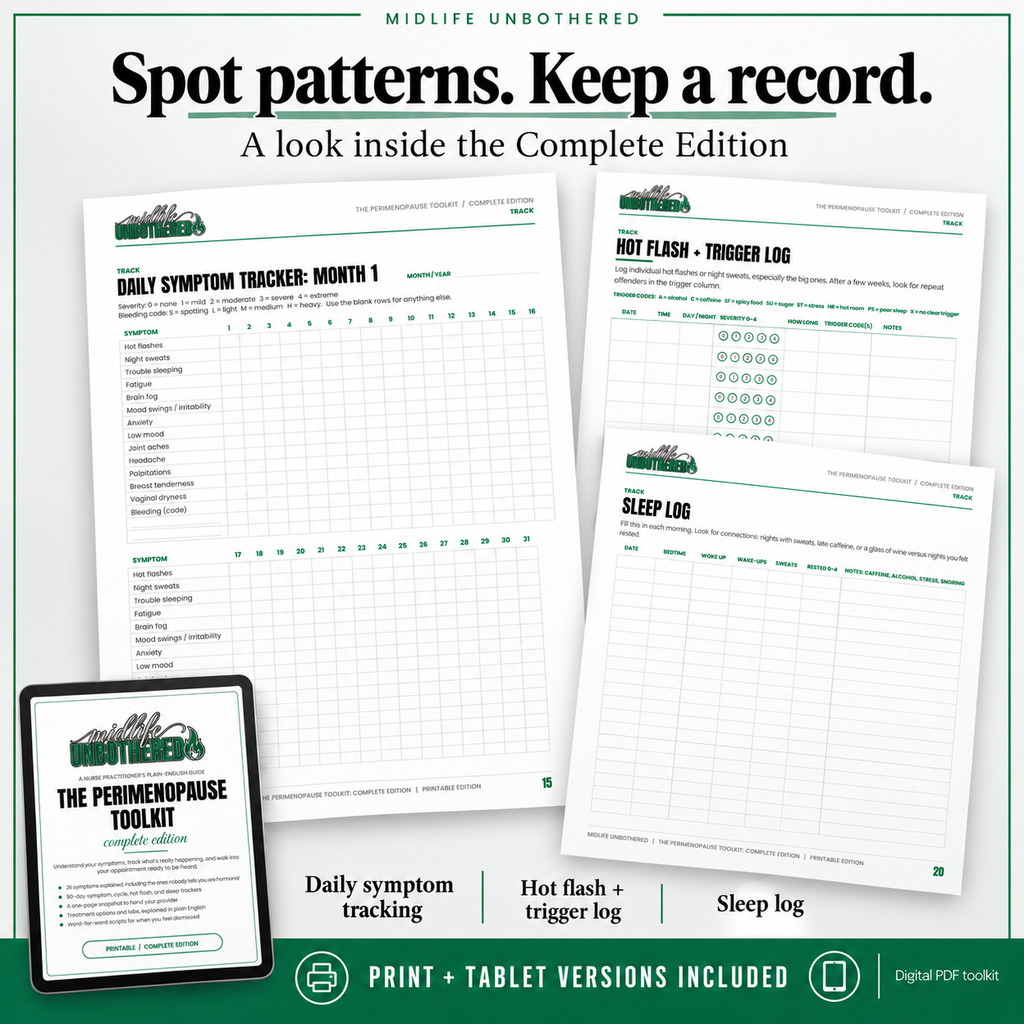 The Perimenopause Toolkit: Complete Edition | Symptom Tracker, Doctor Visit Planner & Self-Advocacy Guide (Printable + Tablet PDF)
