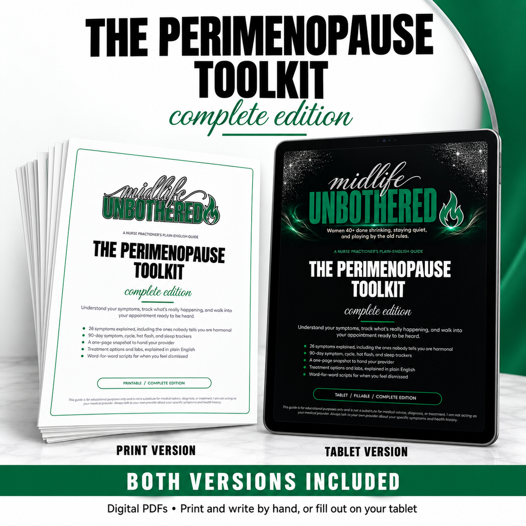 The Perimenopause Toolkit: Complete Edition | Symptom Tracker, Doctor Visit Planner & Self-Advocacy Guide (Printable + Tablet PDF)